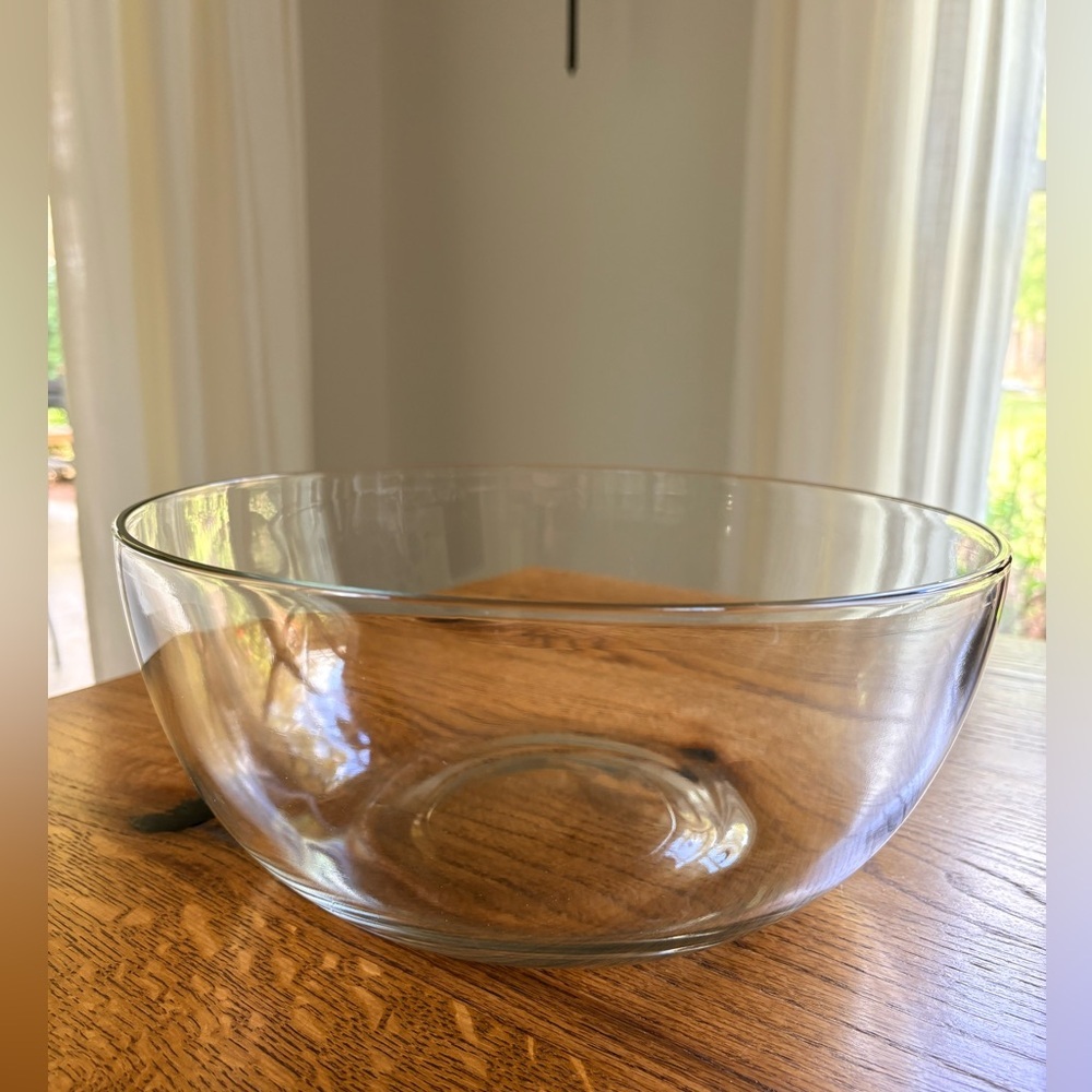 Vintage Kitchen Classics by Toscany Clear Glass Serving Bowl- Made in USA w/box - Picture 5 of 12